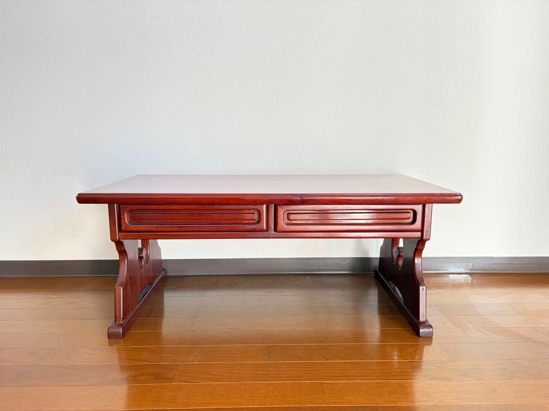 古物　古い文机　引き出し付き