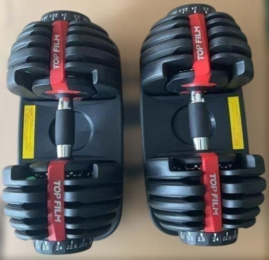 中古美品　可変式 ダンベル 15段階調整24kg ｘ２個