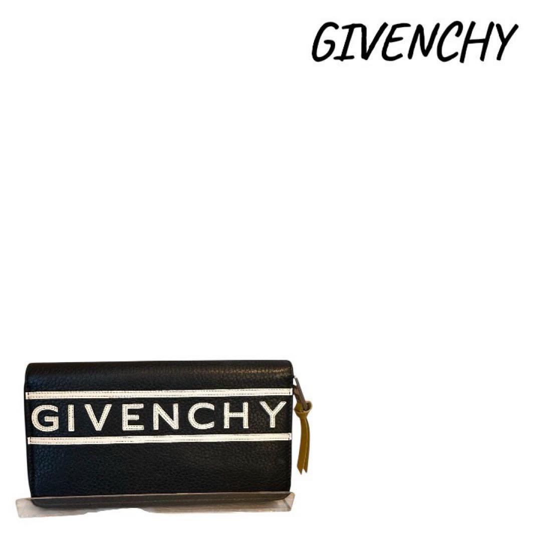 GIVENCHY ブラックレザー メンズ長財布
