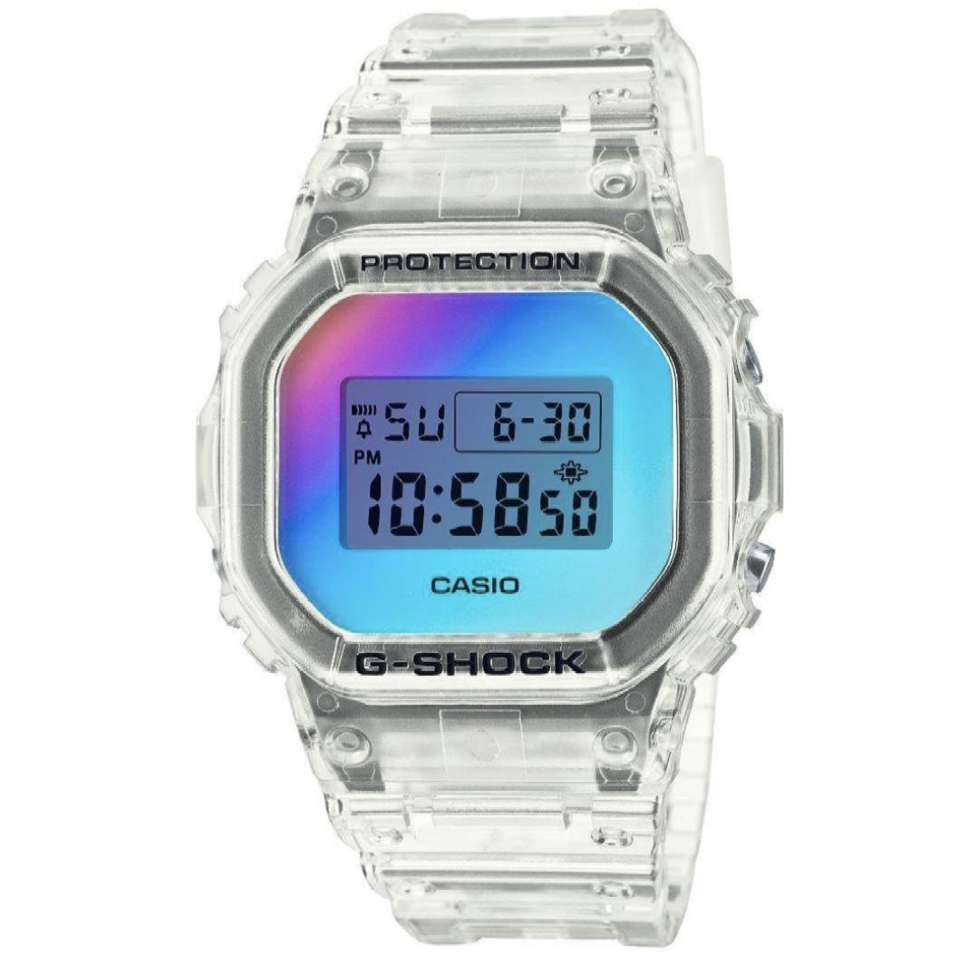 G-SHOCK　DW-5600SRS-7JF スケルトン　透明　レインボー