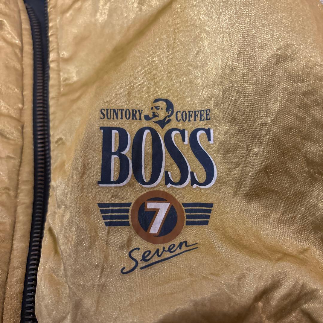 SUNTORY BOSS ボスジャン MA-1 リバーシブル 非売品 金ゴールド - メルカリ