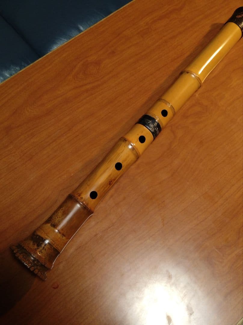 都山流一尺八寸管　直水銘