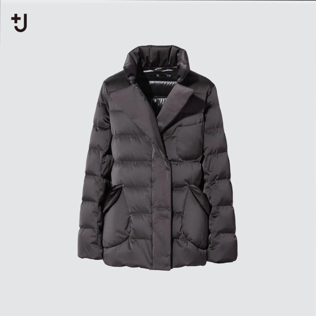 【新品未使用•タグ付✨】ユニクロ +J ダウンジャケット ブラウン 光沢 S ユニクロ UNIQLO＋J ライトダウンジャケット ブラウンBROWN Sサイズ 未