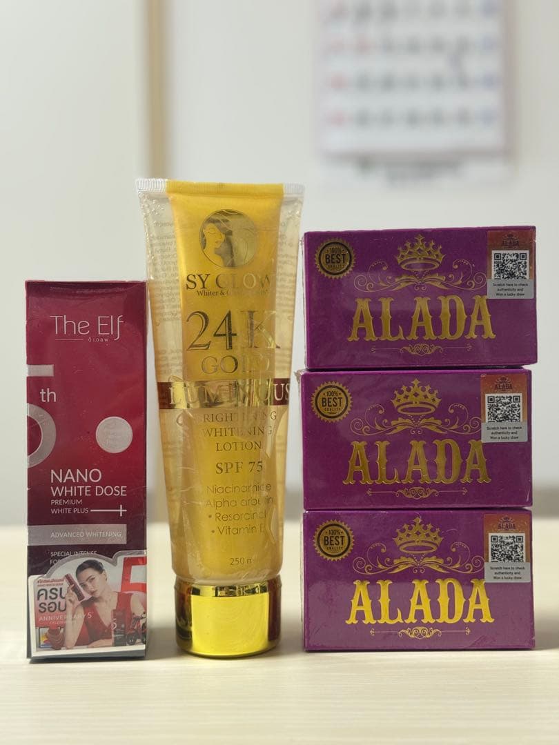 ボディローション THE ELF, SY GLOW LOTION, ALADA SOAP