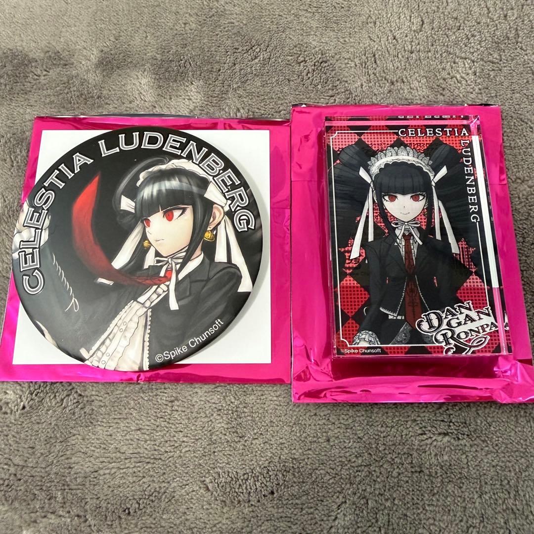 セレス ダンガンロンパ 15周年記念展 アクリルブロック BIG缶バッジ