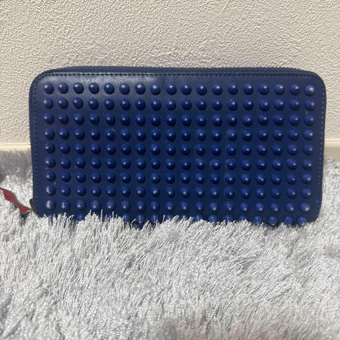 クリスチャン・ルブタン 長財布 ネイビー Christian Louboutin クリスチャンルブタン 長財布 ネイビー - 中古