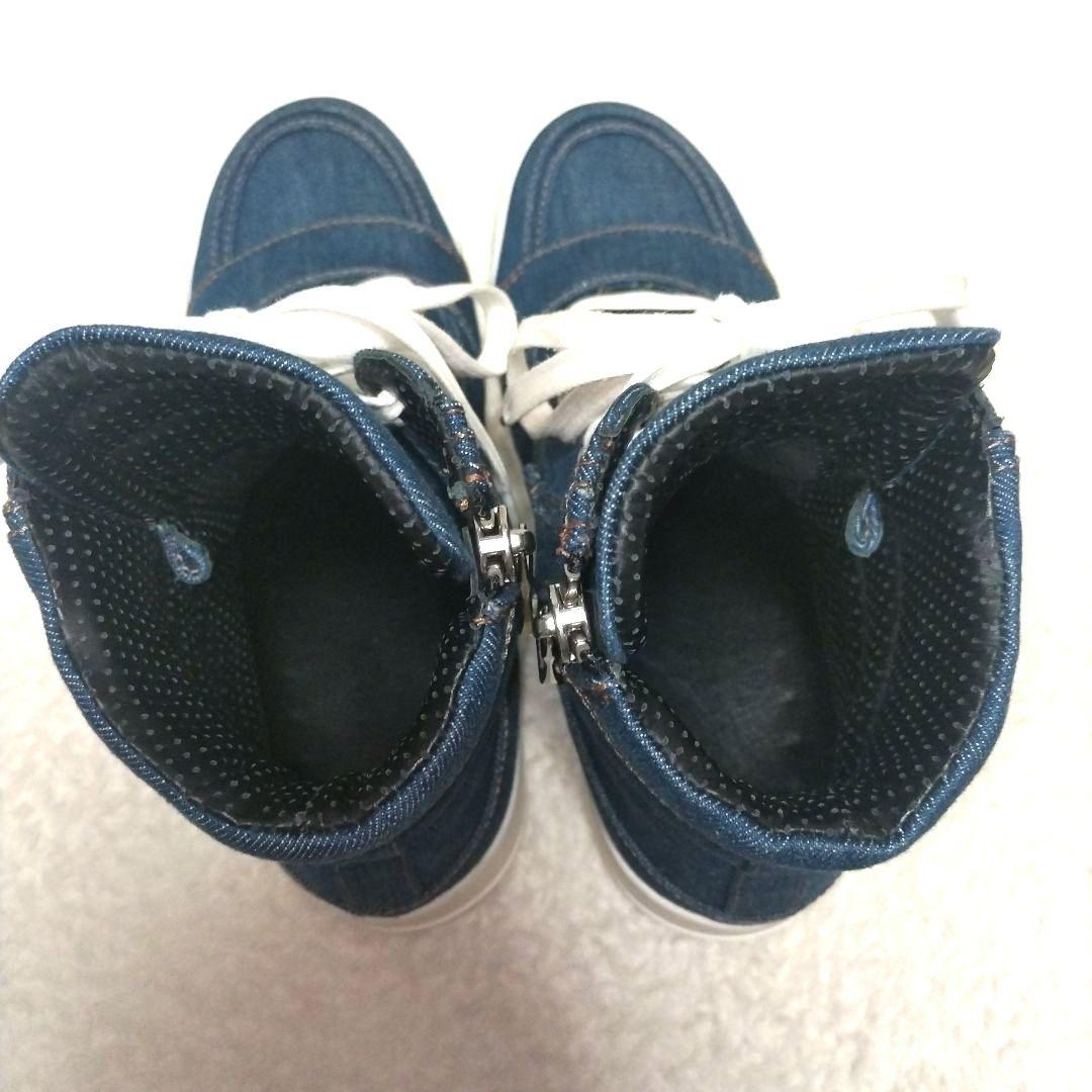 美品】BALMAIN バルマン デニム インディゴ ハイカットスニーカー レア