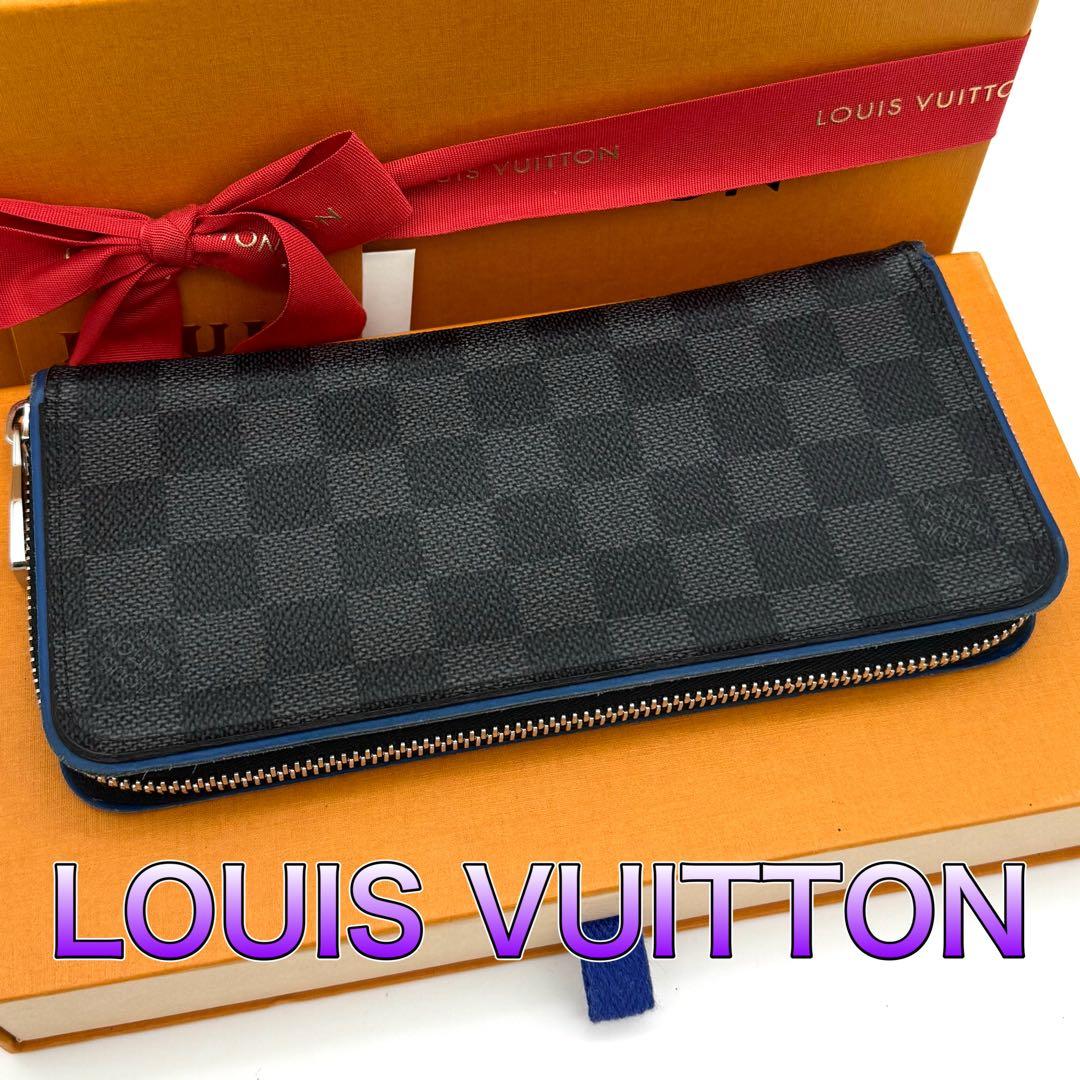 ルイヴィトン ダミエグラフィット ジッピーウォレットヴェルティカル ブルー