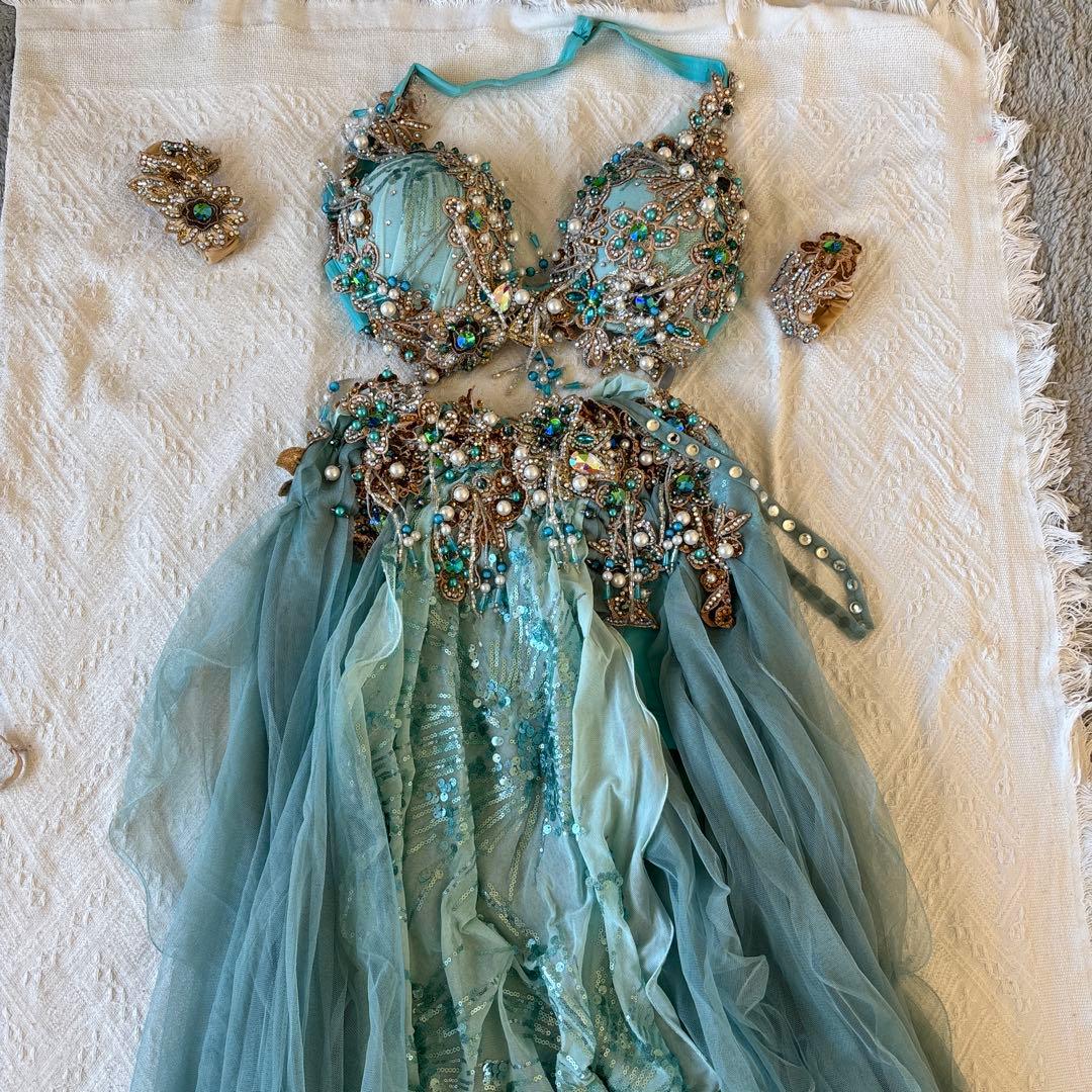 ベリーダンス衣装/Amr エジプト製【Amr】ベリーダンスコスチュームCF-COS-A315-1(ピンク