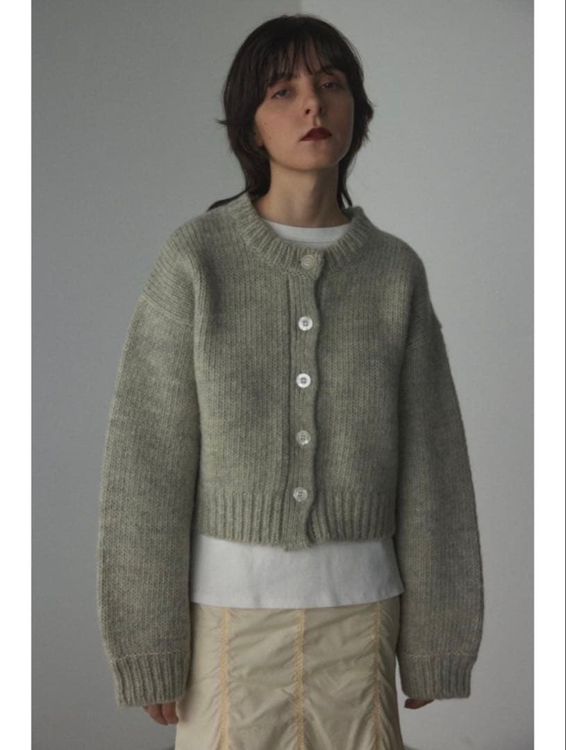 BLACK BY MOUSSY ウールコンパクトカーディガン