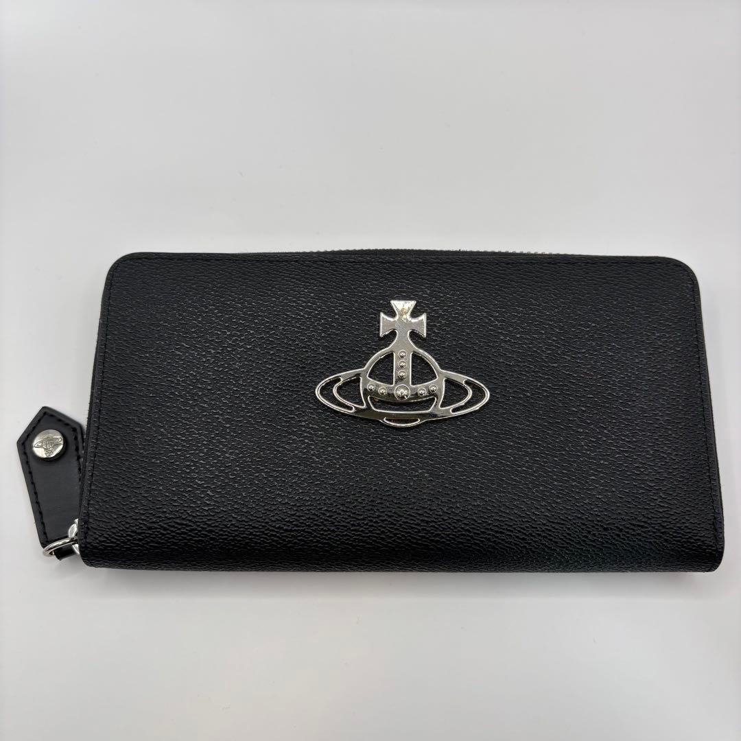 美品　vivienne westwood 長財布　ラウンドジップ　ブラック