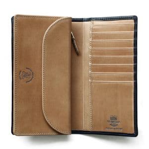 【美品】【廃盤】ホワイトハウスコックス　ヴィンテージレザー　ネイビー長財布