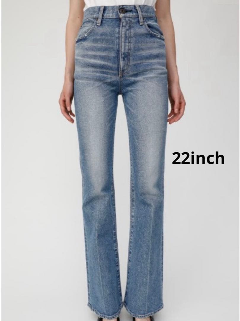 MOUSSY マウジー MVSフレアデニムパンツ ブルー 22