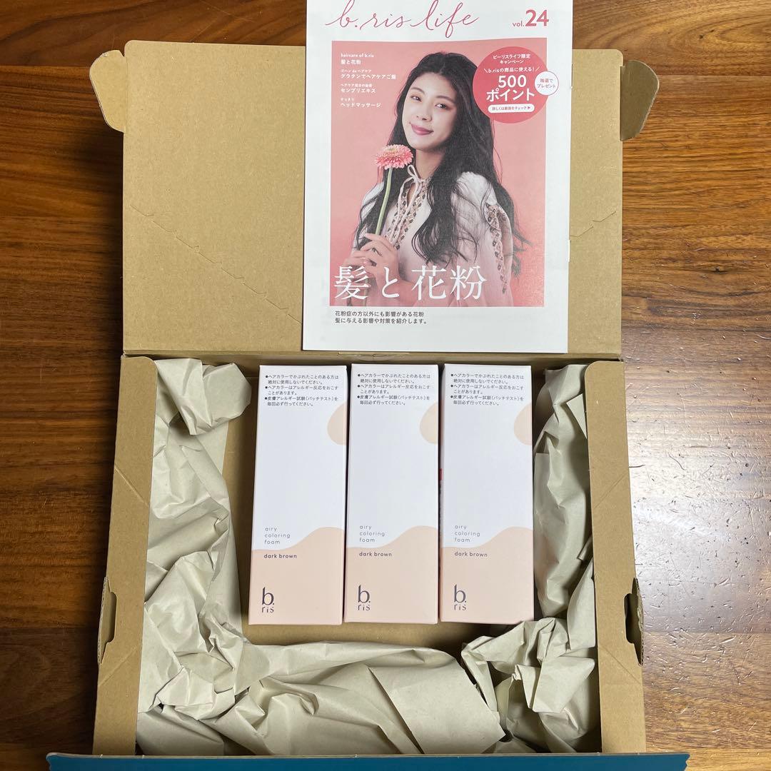 b. ris エアリーカラーリングフォーム ダークブラウン 3本セット