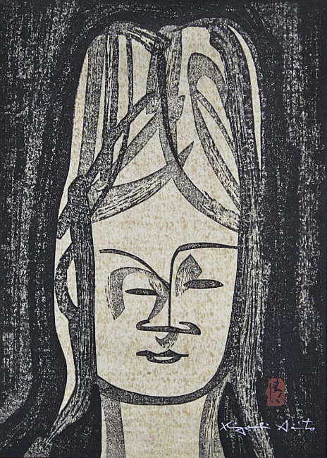 斎藤清 【BUDDHA(1)】1962年 木版画