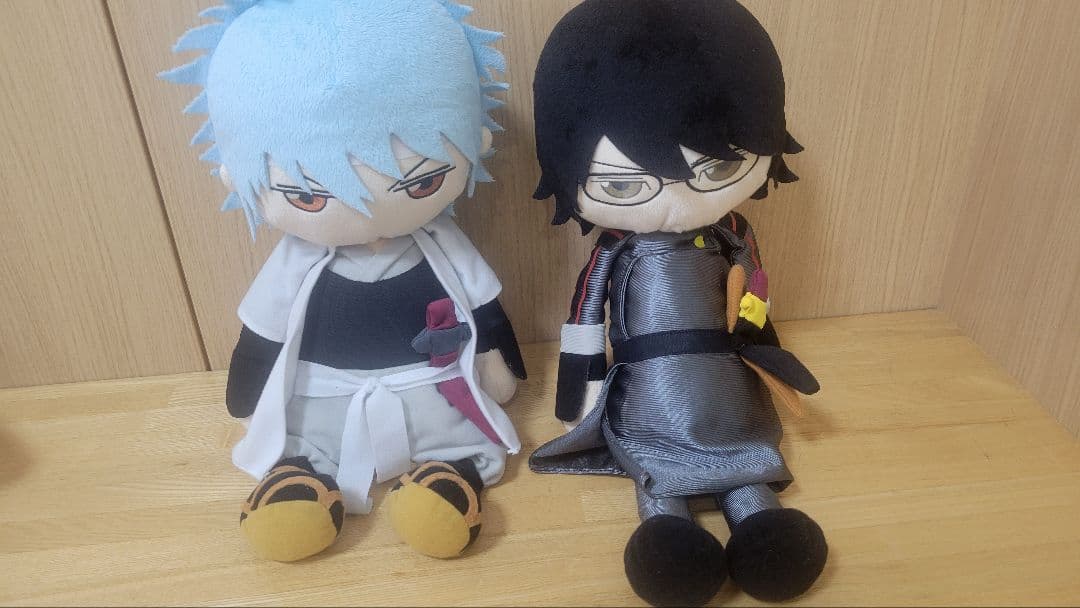 【激レア】銀魂　坂田銀時(白夜叉) 志村新八　くったり　クッション