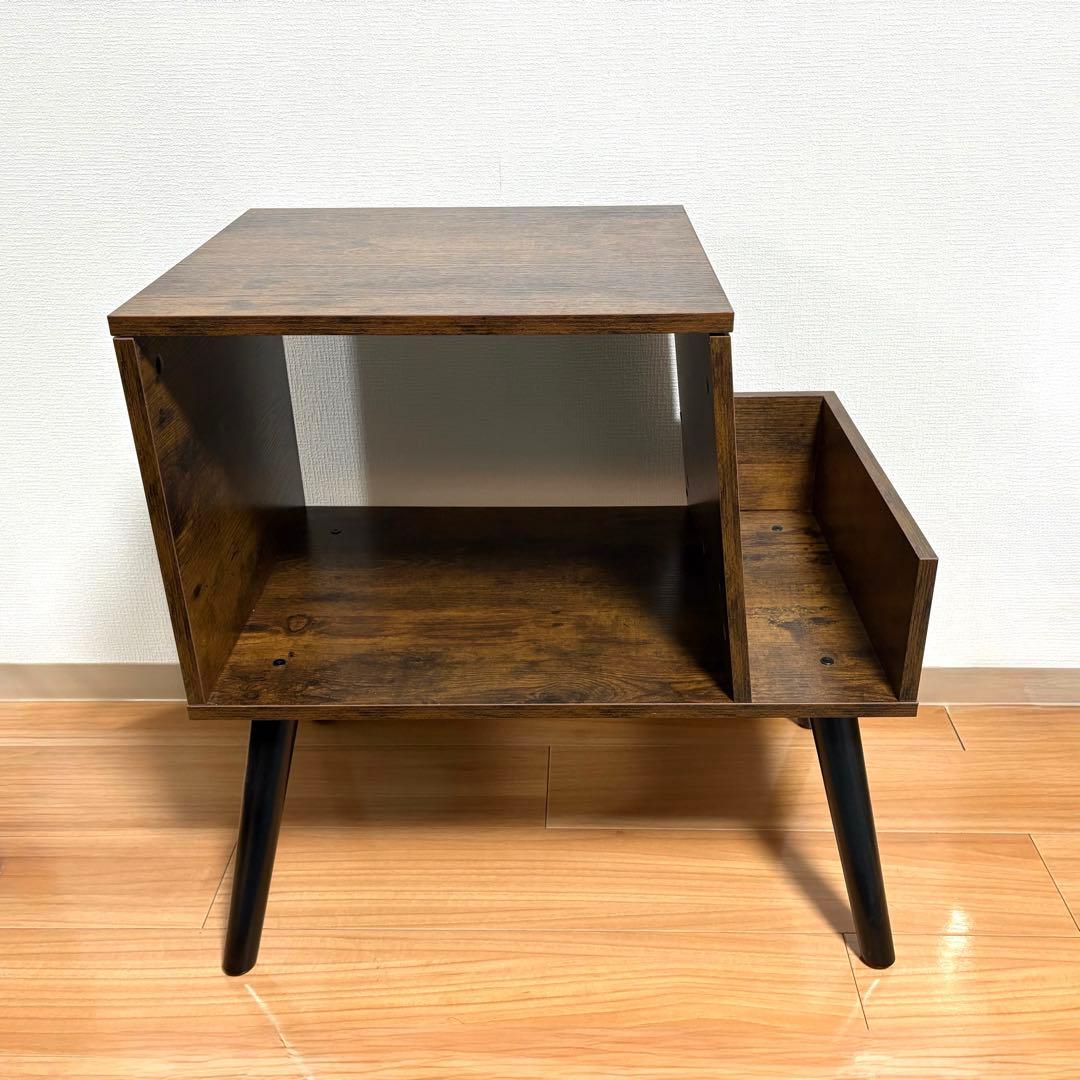 Huakan レコードプレーヤースタンド レコードラック