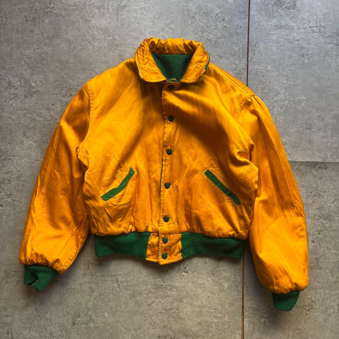 古着　50s 60s リバーシブル　ジャケット　スタジャン　サテン　ヴィンテージ
