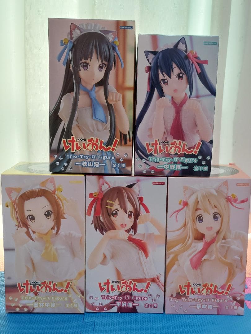 けいおん！　Trio-Try-iT Figure 5点セット けいおん！ - 田井中律、琴吹紬、秋山澪 - Trio-Try-iT フィギュア