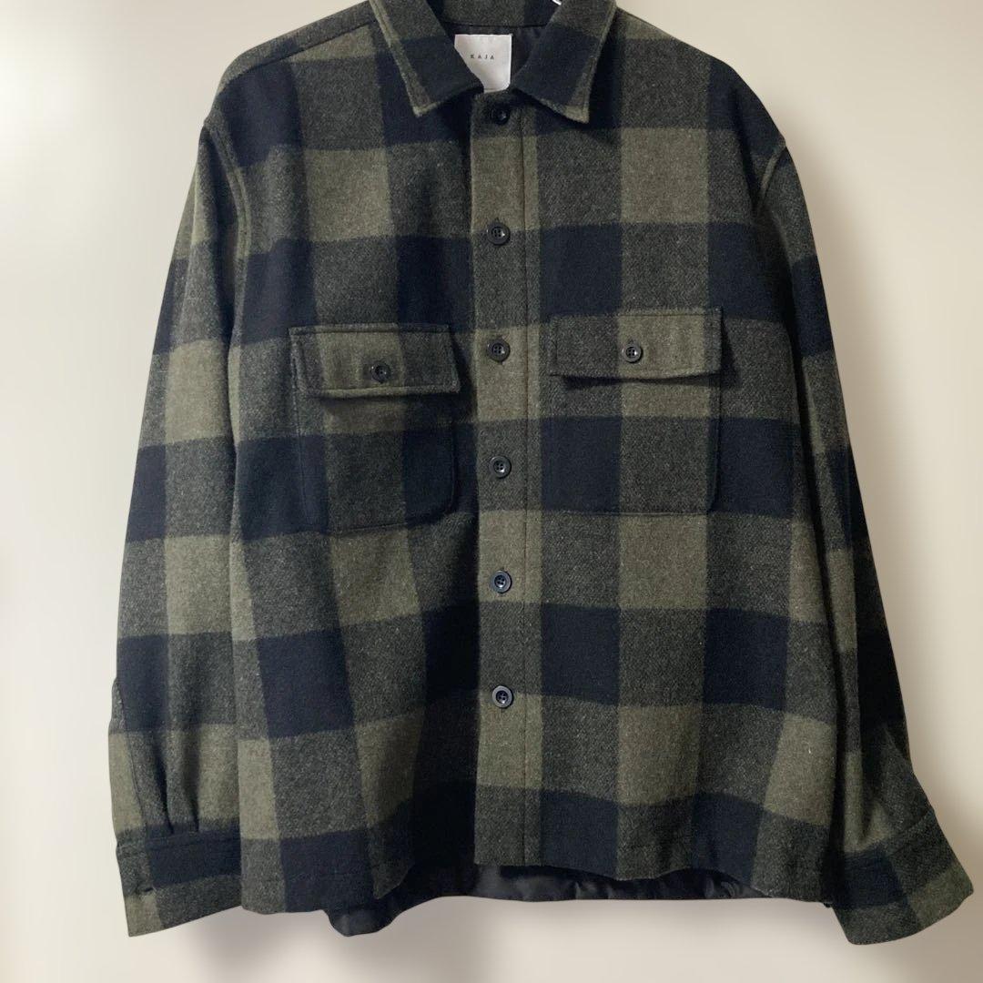 ジャケット・アウター KAJA WOOL BUFFALO CHECK CPO JACKET OVY