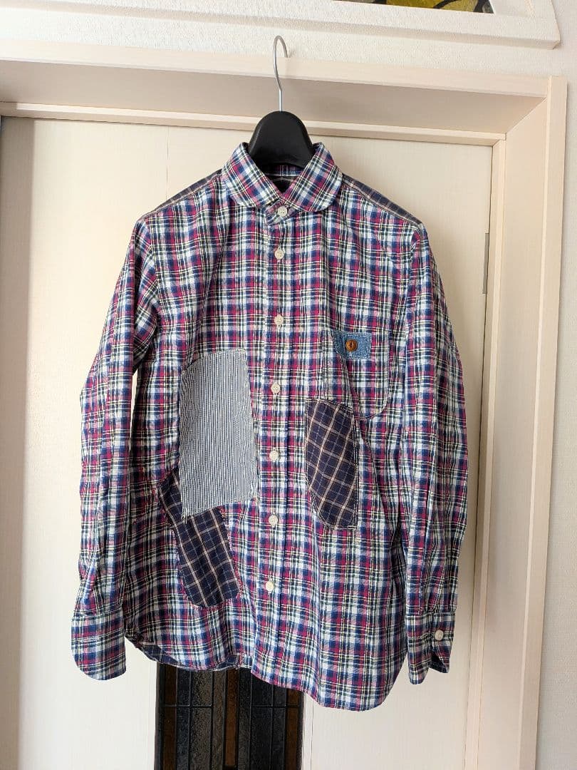 JUNYA WATANABE マルチカラー長袖シャツ M パッチワーク - メルカリ