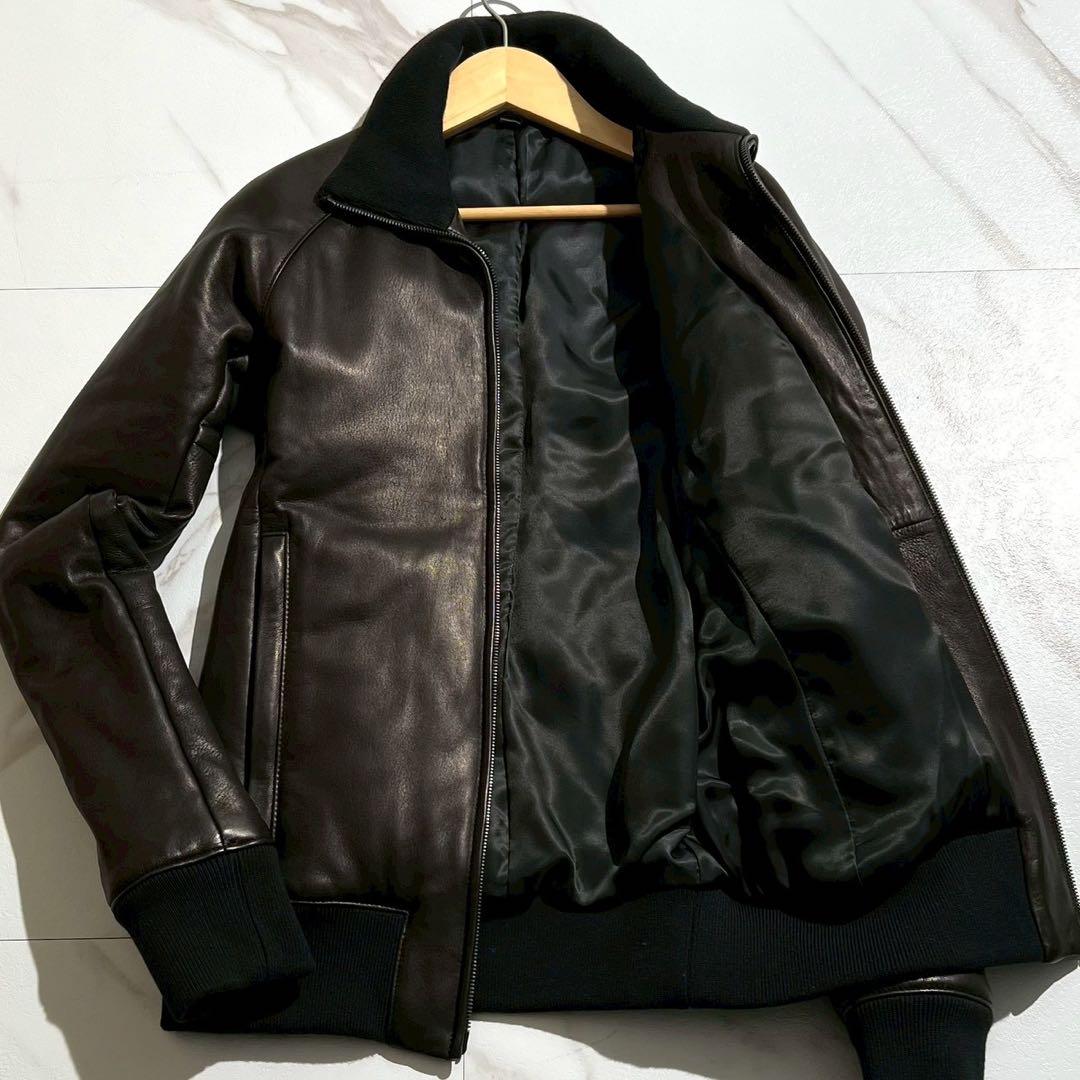 wjk ダブルジェイケイ ラムレザー シングルライダース ジャケット ブラック