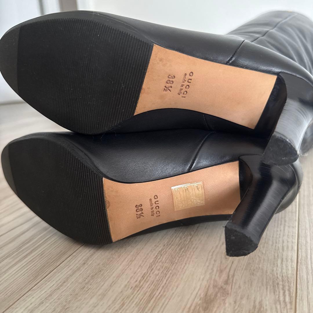 【Ari】GUCCI 黒　ロングブーツ　381/2 24.5cm