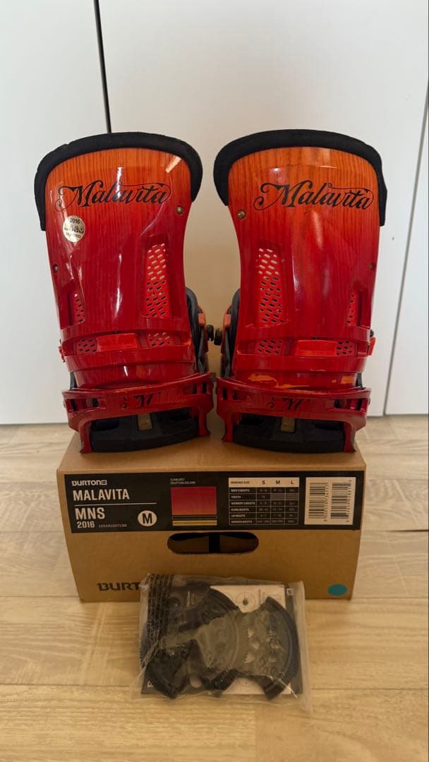 Burton Malavita Mサイズ レッド ビンディング