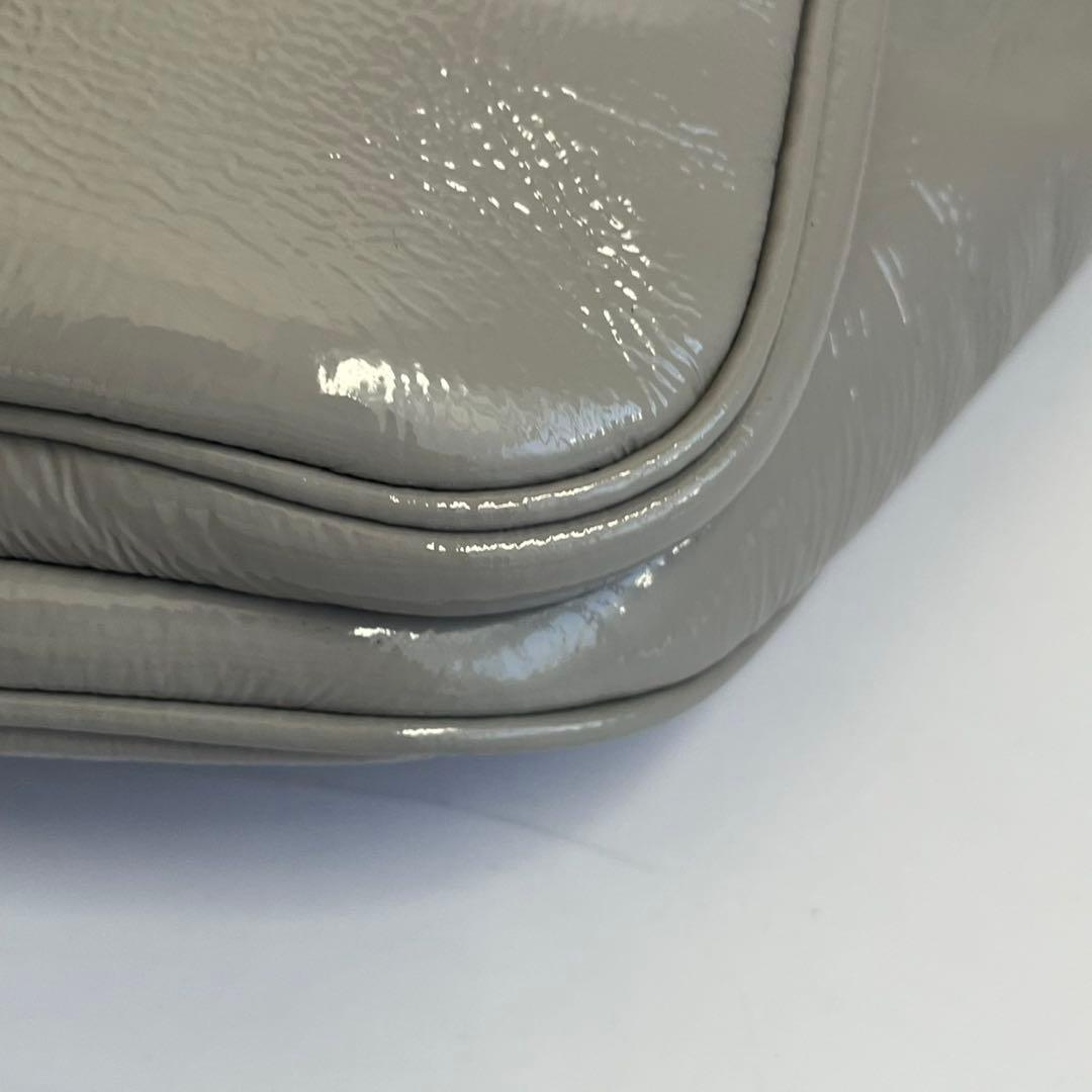 ✨未使用品✨ MARNI ウエストポーチ パテント エナメル グレー 近年