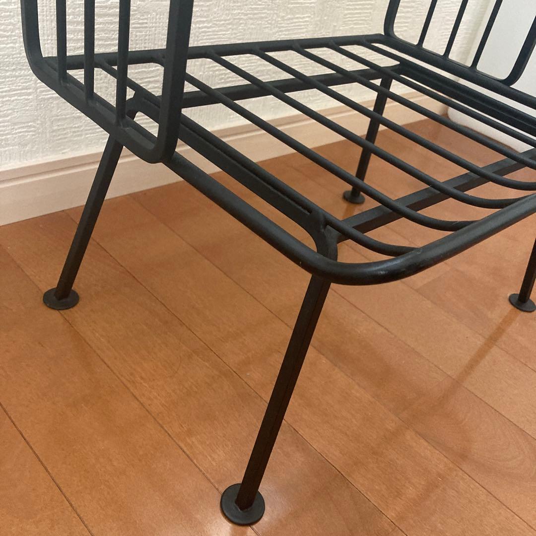 ウニコ ステラ スモールガラスシェルフ ガラスxアイアン レトロ風