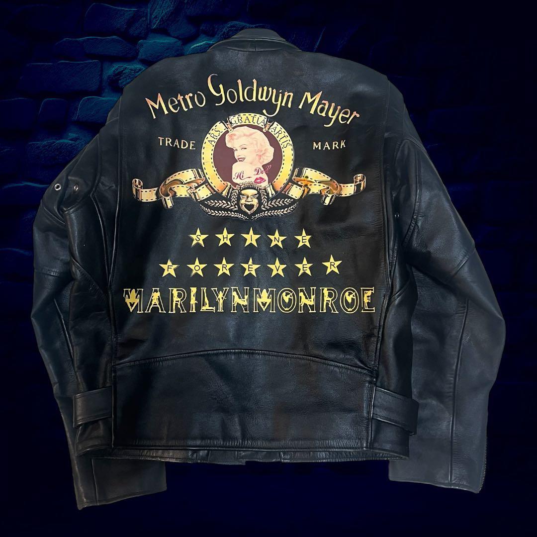カスタムレザージャケット　マリリンモンロー　本革　ライダースジャケット