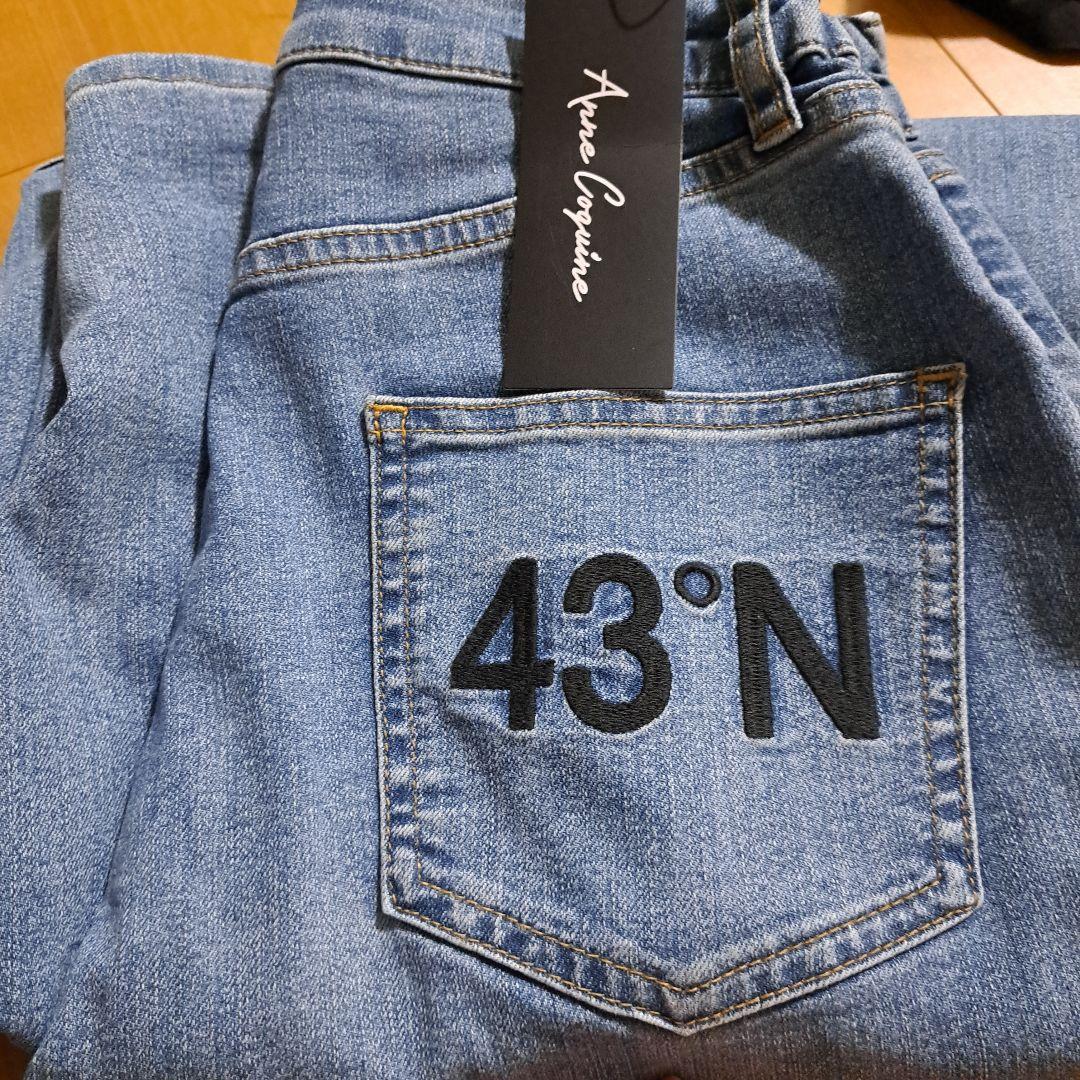 新品アンコキーヌ ライトブルー カーヴィーストレッチデニム 43'N