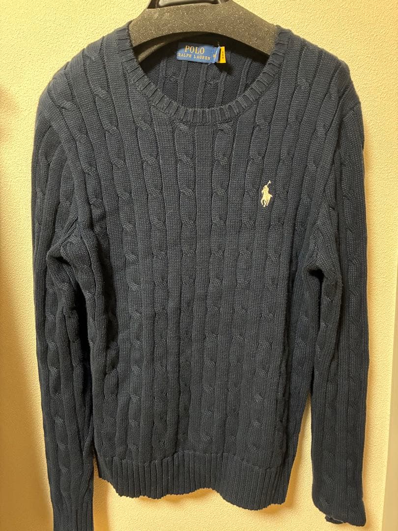 Polo Ralph Lauren ネイビー ケーブルニット　M