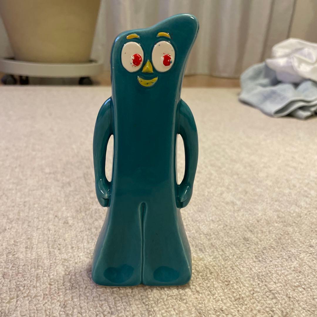 ガンビー　GUMBY 貯金箱　陶器製