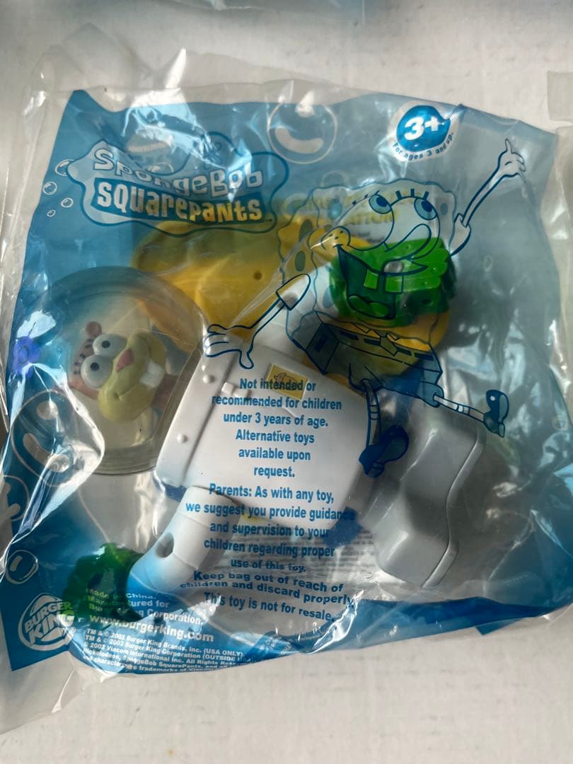 バーガーキング 米国 ミールトイ2002年 スポンジ・ボブ 全8個セット