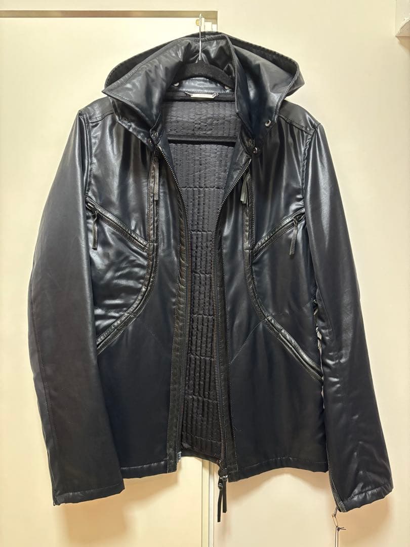 【定価10万円】【貴重タグ付】【状態良好】AKM フードジャケット ブラック