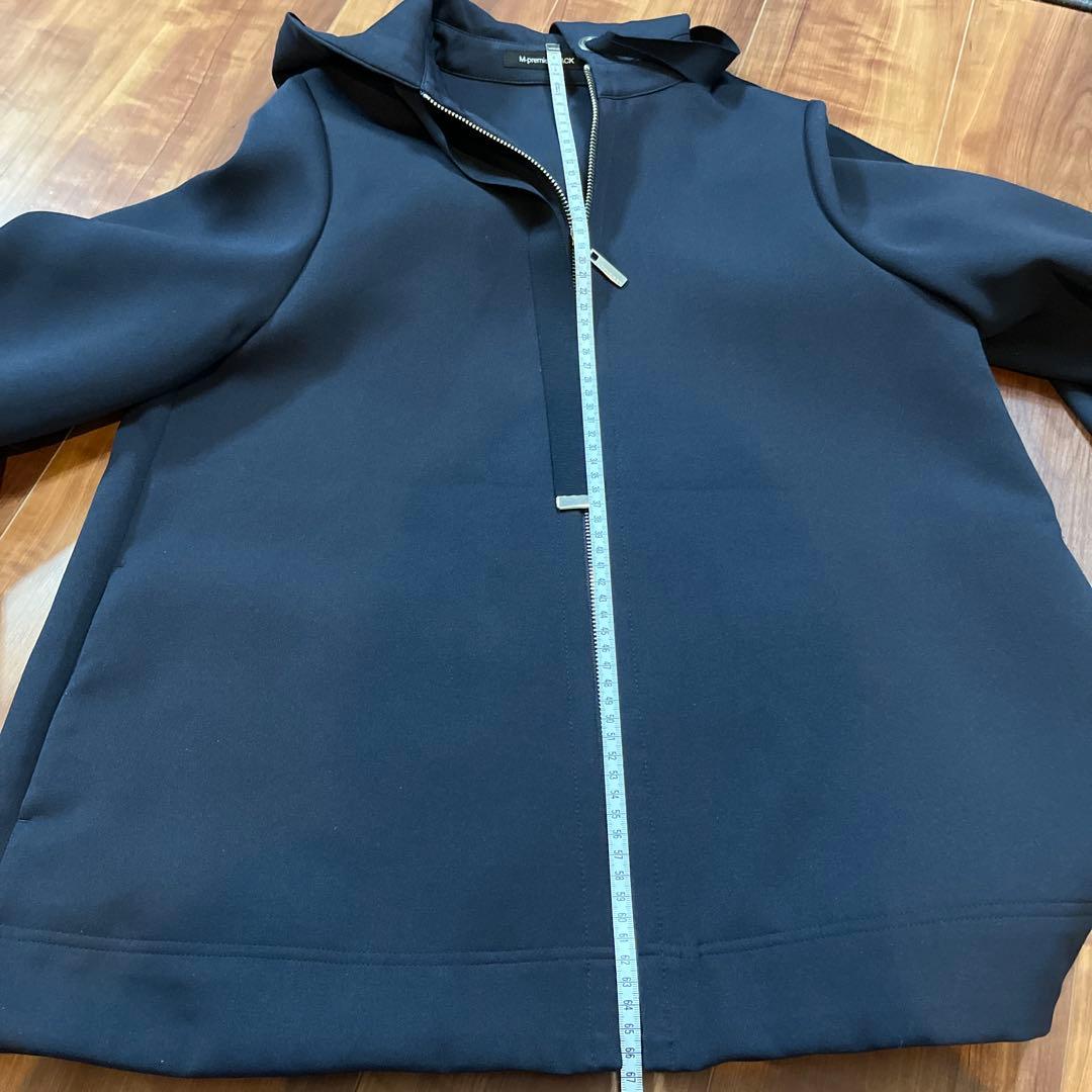 エムプルミエ ❤︎ トリプルクロスフーディショートコート ネイビー34