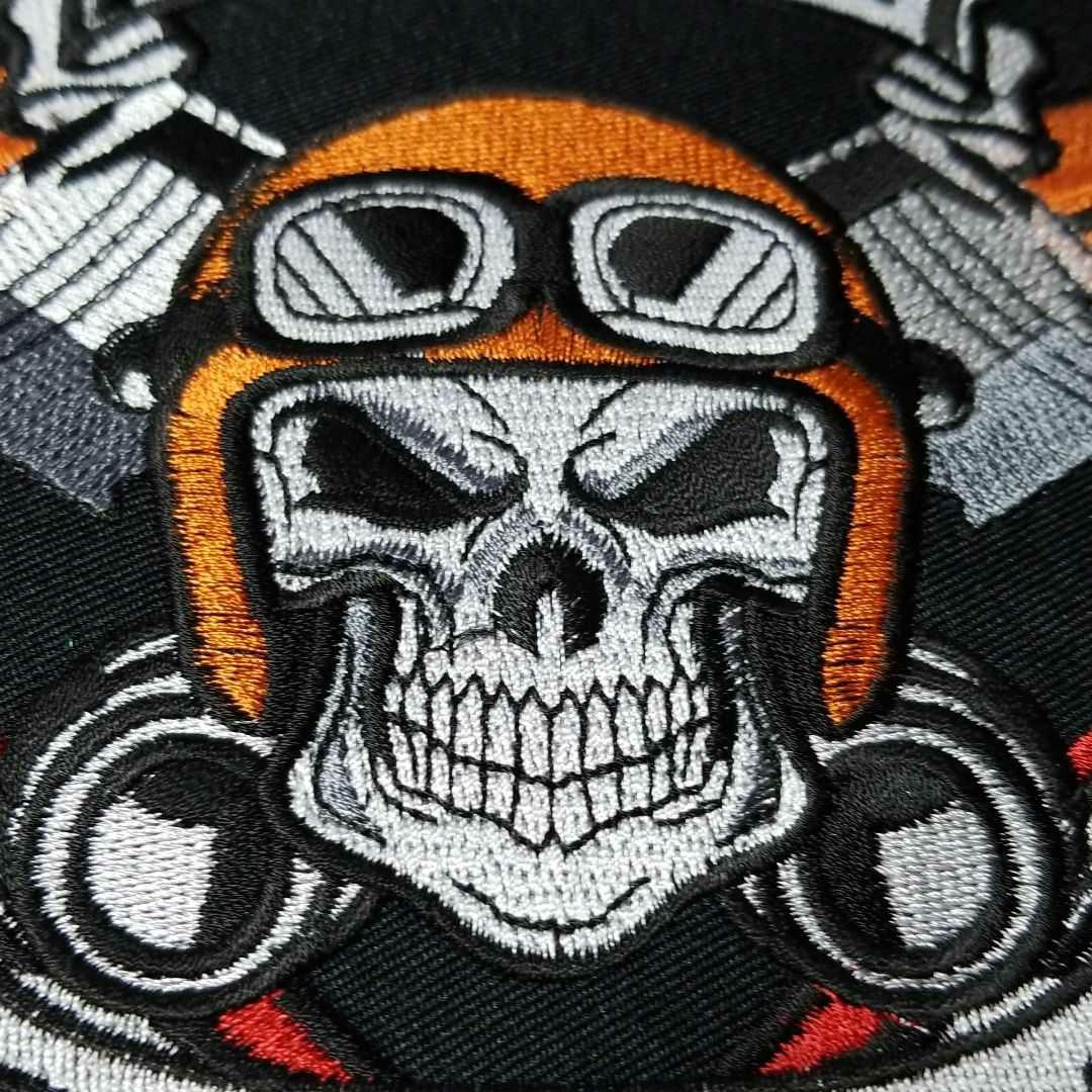 新品未使用『ハーレーダビッドソン・アイロン刺繍ワッペン』スカル