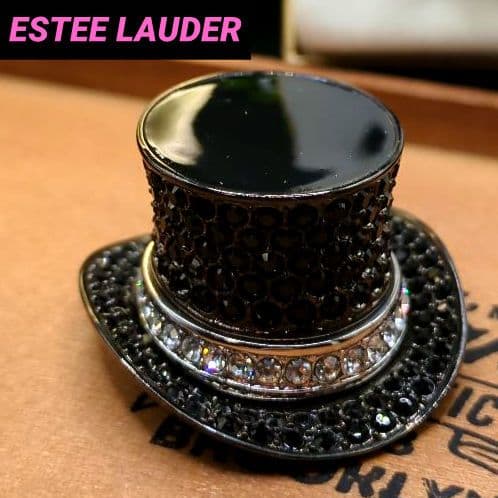 エスティローダー 限定品 練り香水 ブラックシルクハット コンパクト 黒色