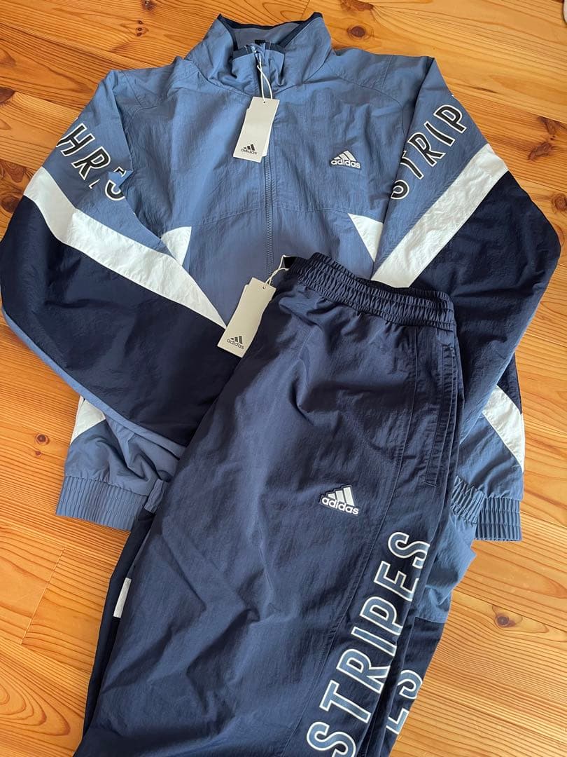 adidas オーバーサイズフィット ウーブン フルジップジャケット&パンツ adidas（アディダス） スポーツウェア ジャージ 上下セット メンズ