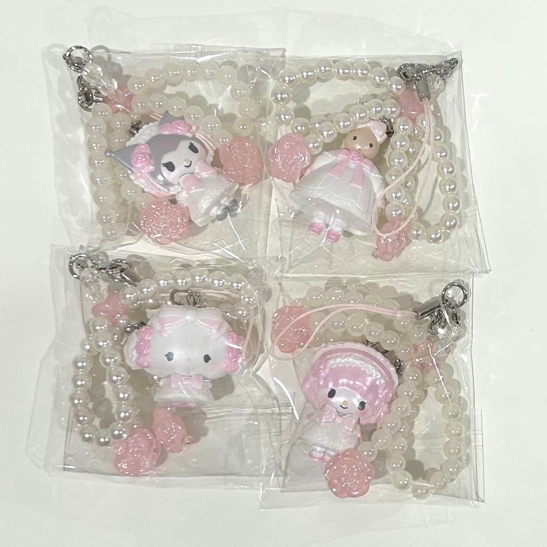 サンリオ ホワイトフリル シークレットストラップ 4点セット販売