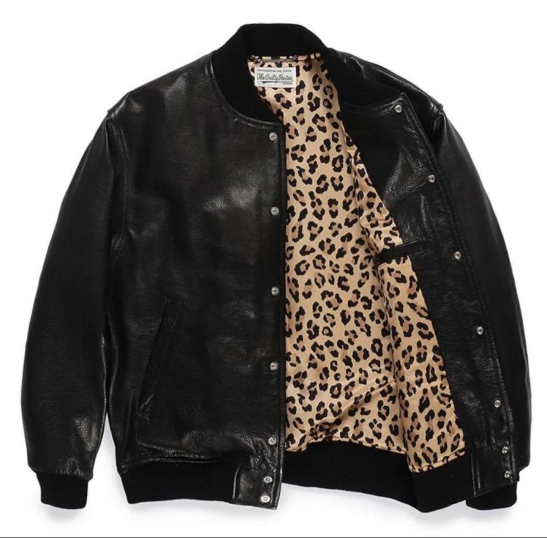 極美品　ワコマリア LEATHER VARSITY JACKET スタジャン