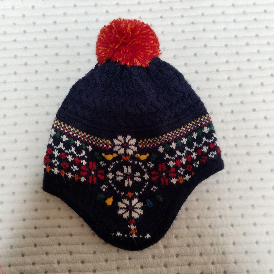 ファミリア ニット帽 ネイビー 49-51cm - メルカリ