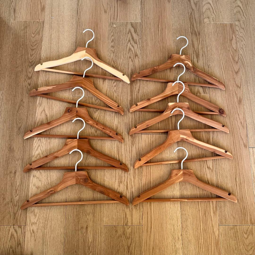 無印良品　ハンガー　レッドシダー　10本セット