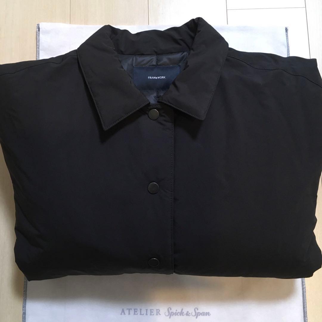FRAMeWORK ≪追加≫撥水防風ポンチョコート　ブラック　36
