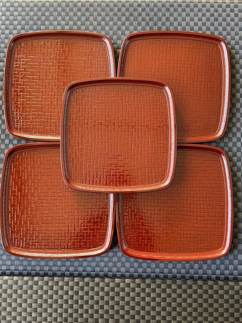 讃岐漆器の膳正方形5枚セット