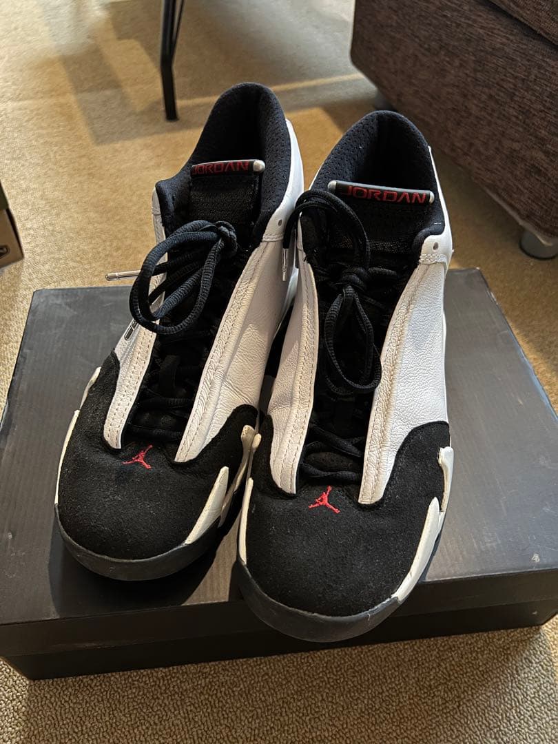 靴 NIKE AIR JORDAN14 RETRO black toe Jordan Kids Air Jordan 14 Retro “Black Toe” スニーカー | ホワイト