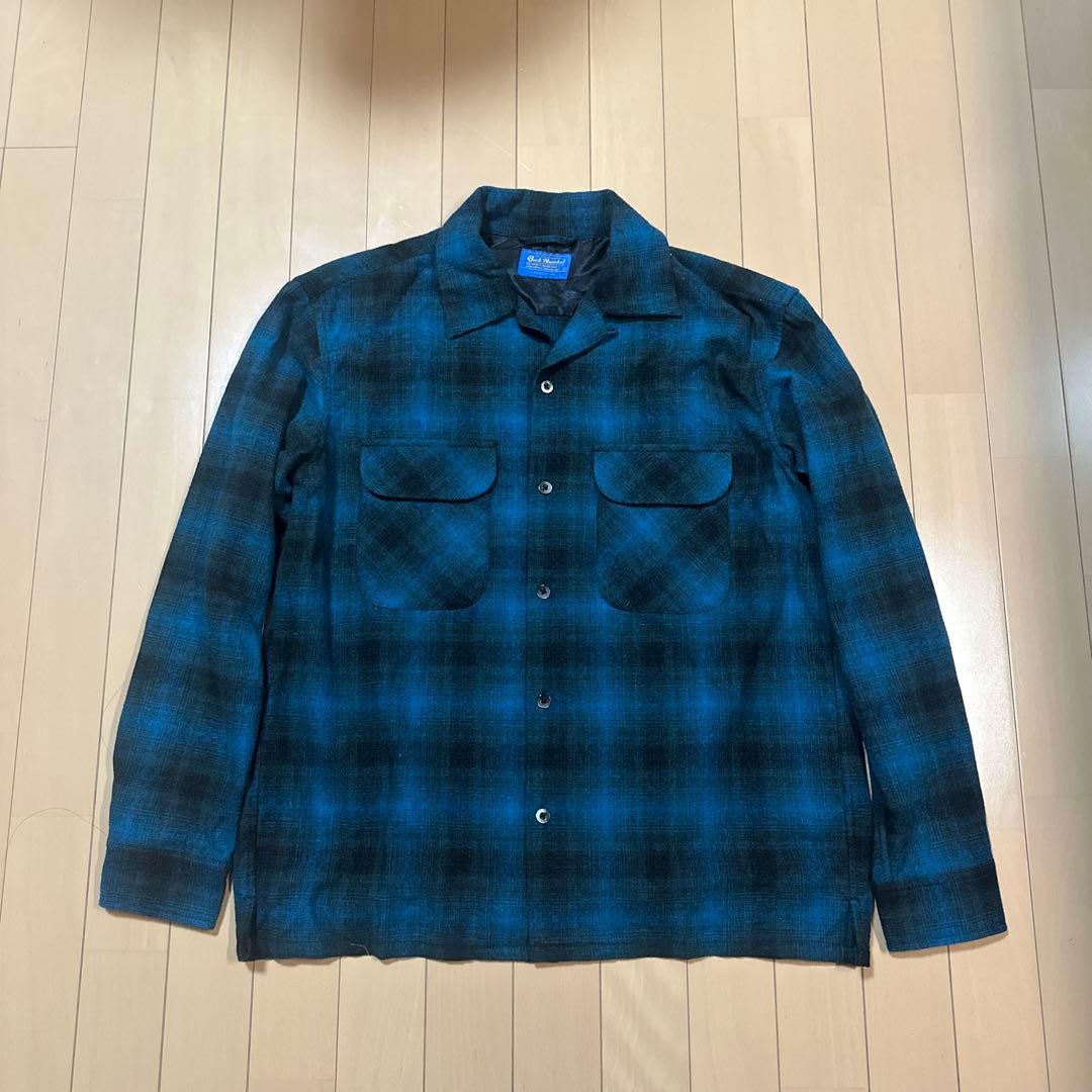 BACK NUMBER ウールミックス オープンカラーシャツ L ボードシャツ