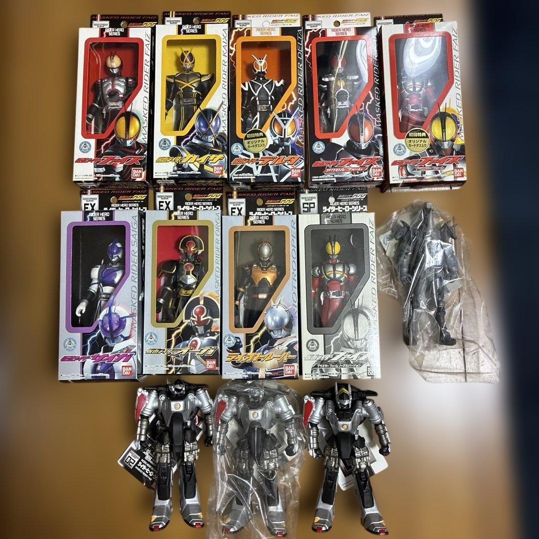 未使用ライダーヒーローシリーズ仮面ライダーファイズ13体セット限定有り