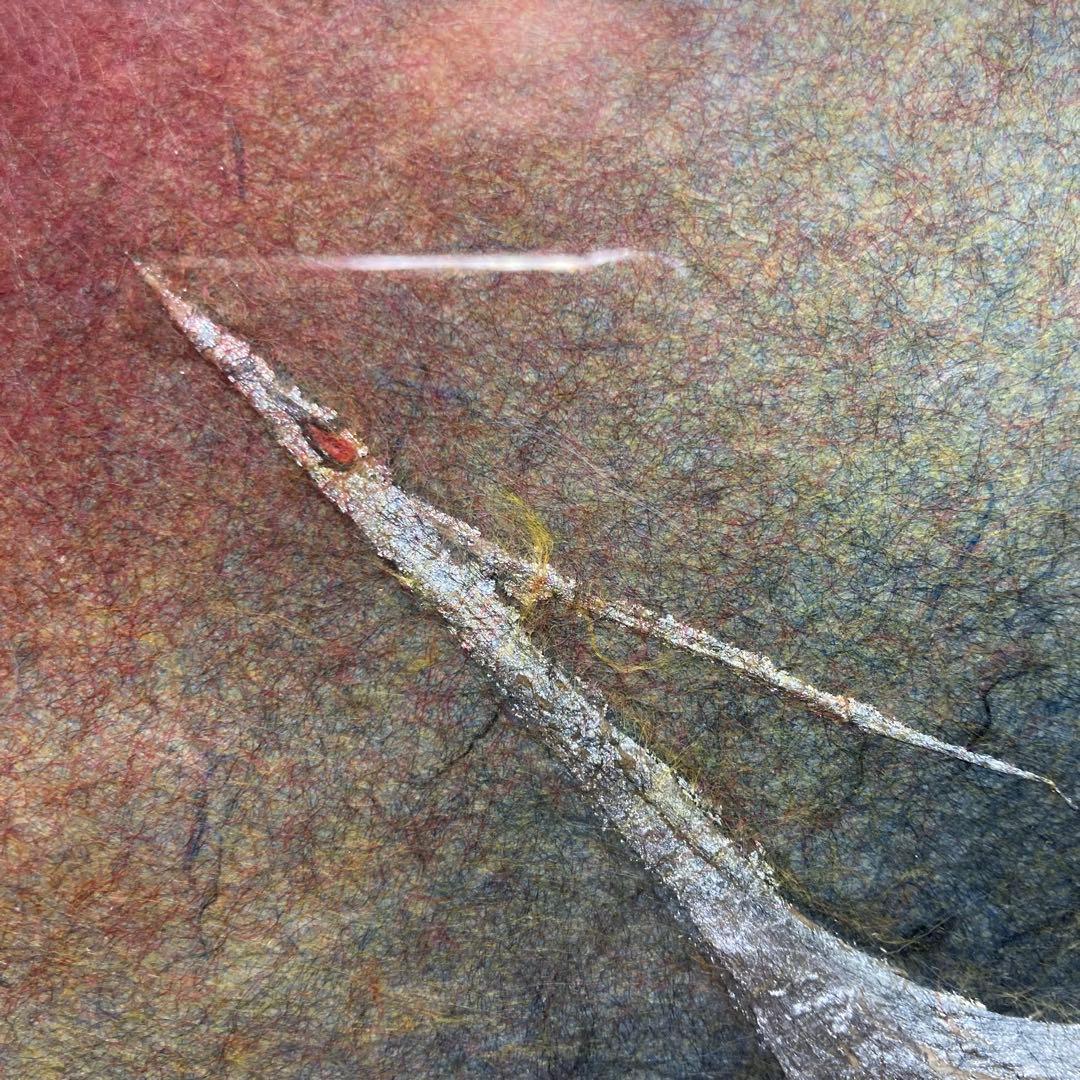 《山内一生》和紙アート作品『飛翔』 縁起物 金銀鳥 額装品